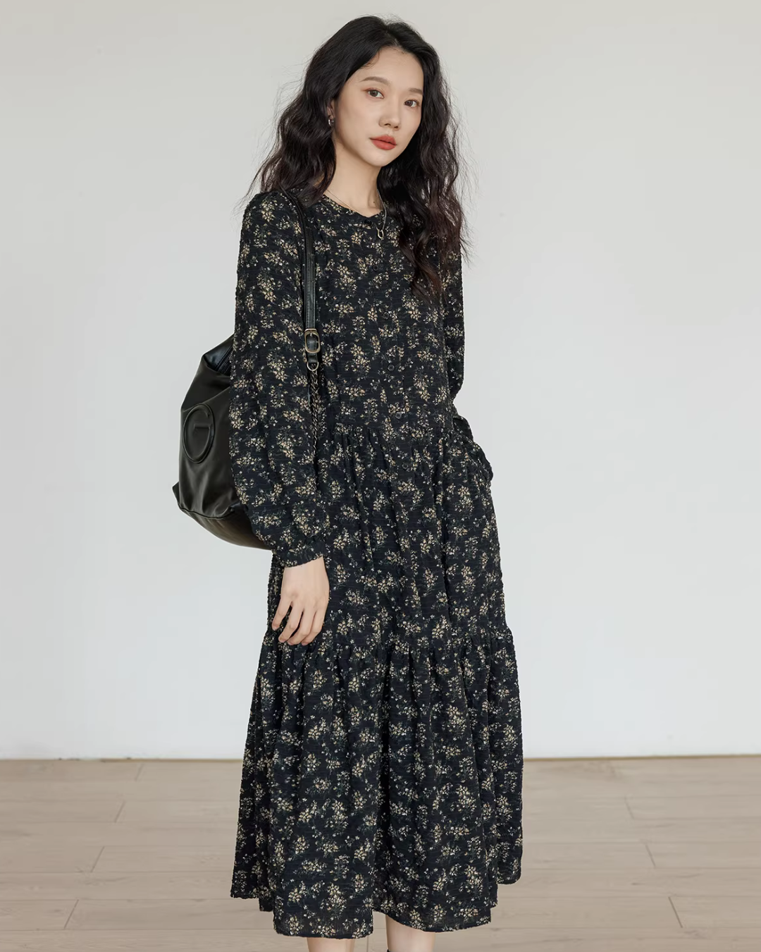 Floral Tea-Length Dress VAS0191