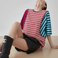 Patchwork-Style Oversized T-Shirt FER0246