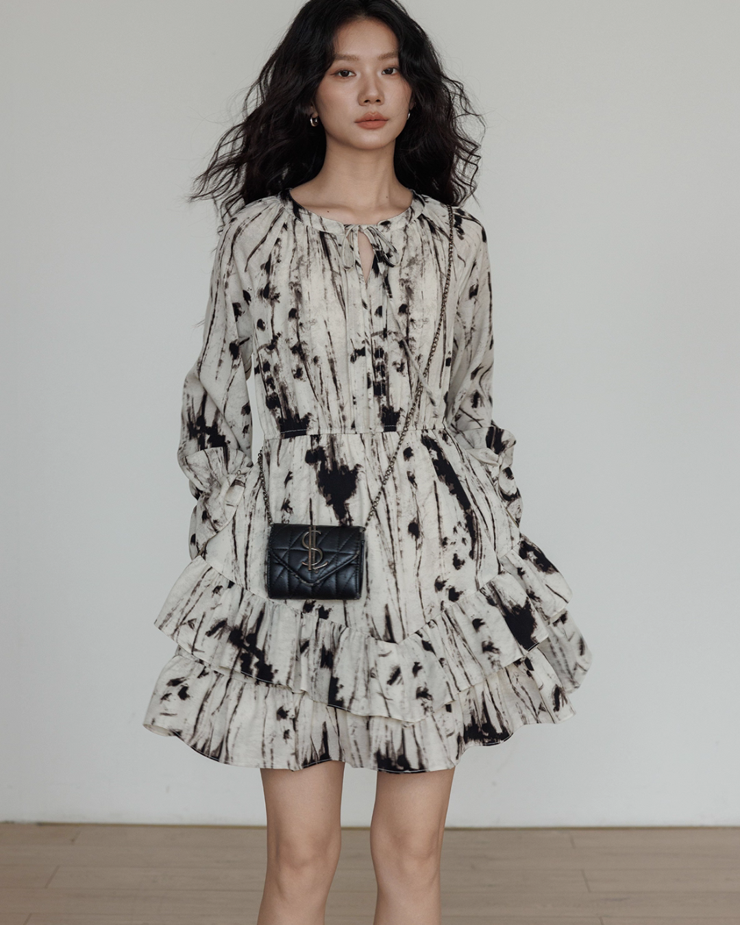 Round Neck Vintage Print Dress VAS0147