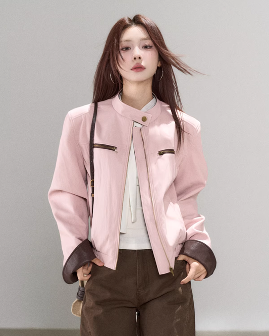 Pink Leather Jacket WDB0016