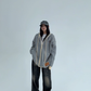 Stripe Relaxed Knit Hoodie YLS0999