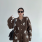 Star Patterned Knit Cardigan YLS1002
