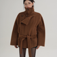 Stand Collar Wool Trench Coat SRS0376
