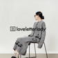 Cherry Design Knit Cardigan / Long Skirt LLA0399