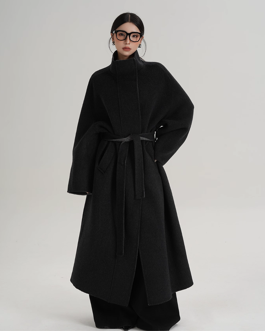 Stand Collar Long Coat SRS0382