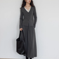 V-neck Basic Top/Long Skirt VAS0178
