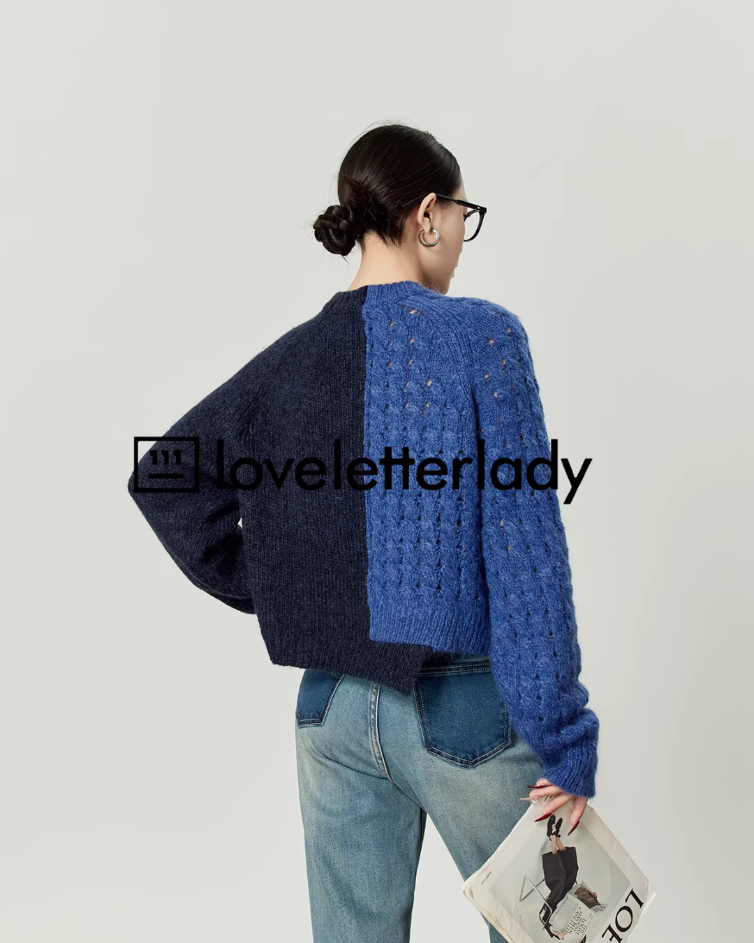 Denim Docking Knit Top LLA0595