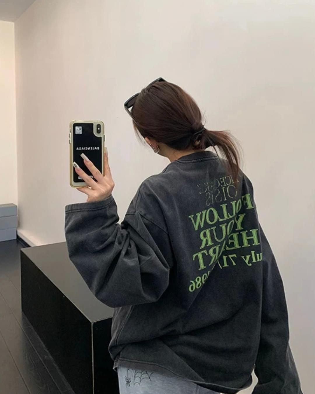 Vintage Back Logo Long Sleeve Top YLS1037