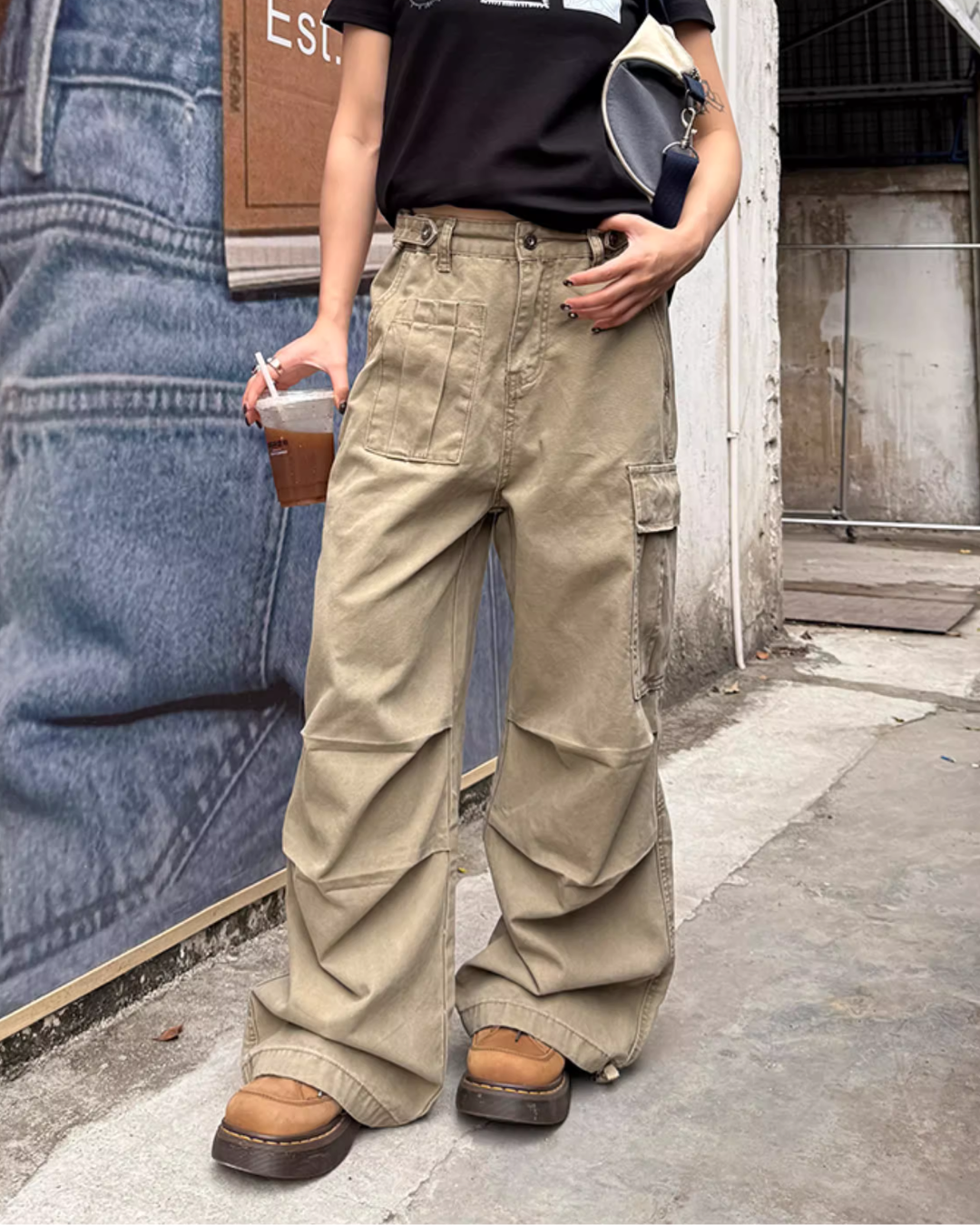 Washed Loose Work Pants CYE0076 – AuroraBoutique Washed Loose Work Pants CYE0076 – AuroraBoutique