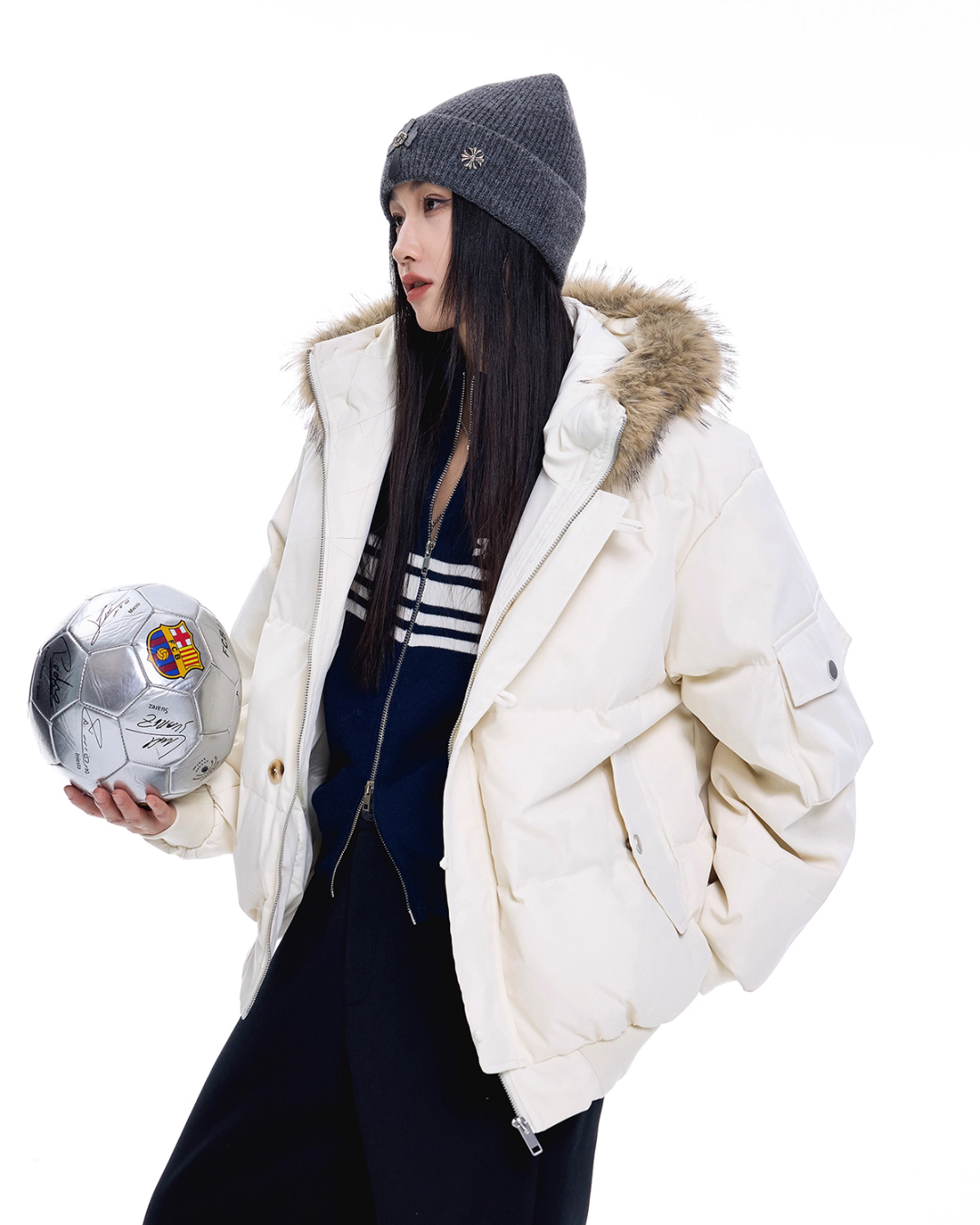 Fur Hood Down Jacket ICM0100