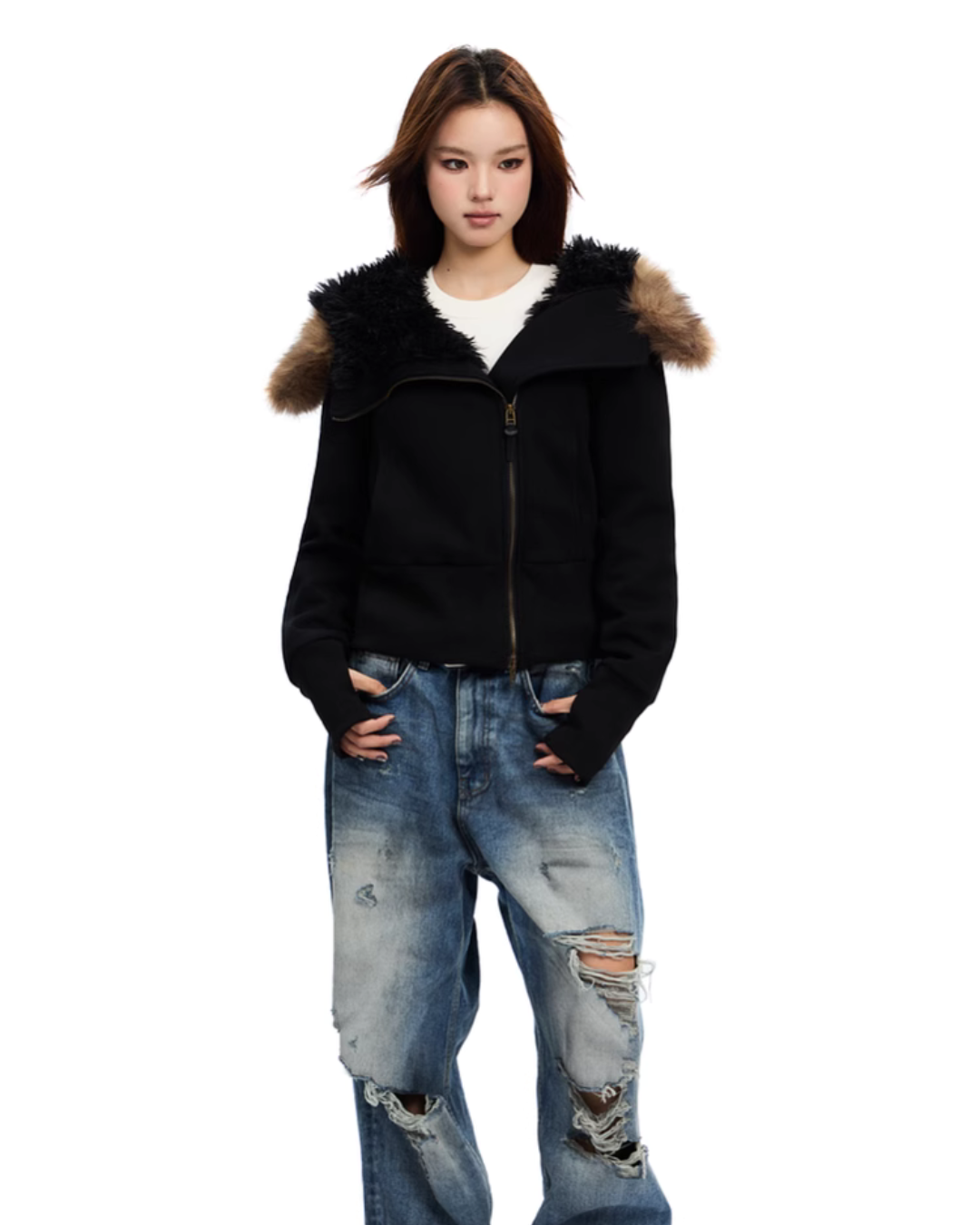 Fur Collar Cotton Jacket APA0036