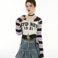 Color Stripe Double Zip Knit IMO0092