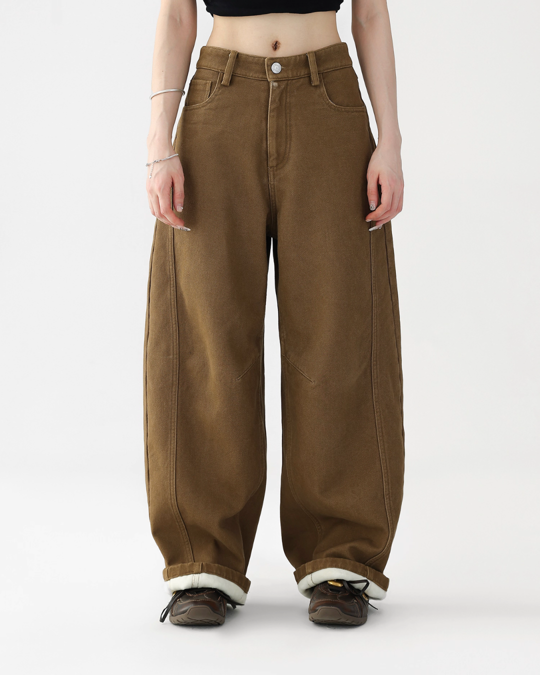 Curved Loose Wide Pants ACS0323