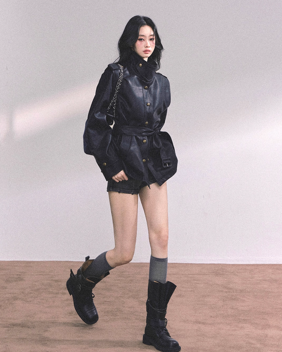 Retro Oversized Leather Jacket LAS0048