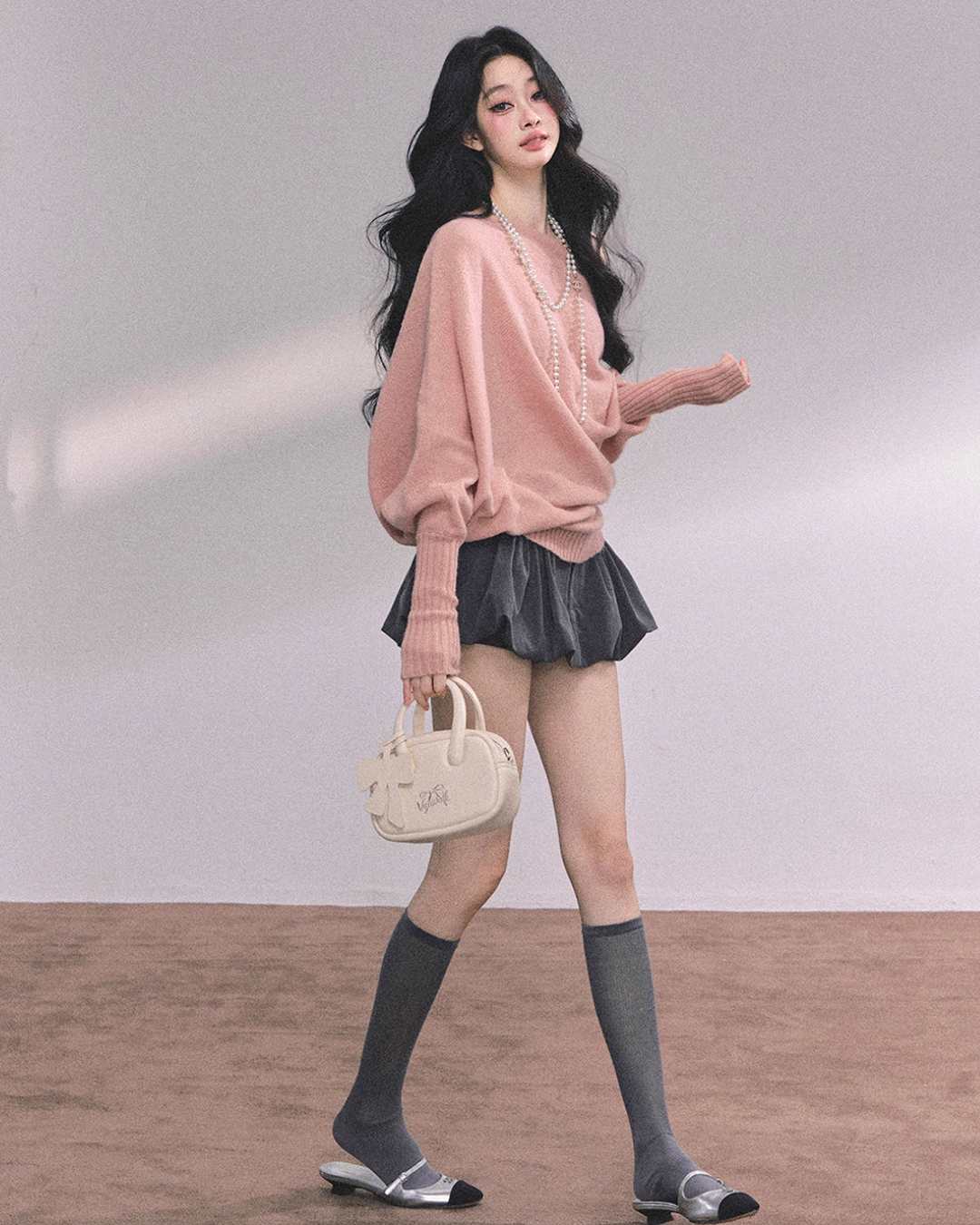 Dolman Sleeve Boat Neck Knit LAS0044