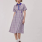 Polo Color Plaid Dress ZZF0258