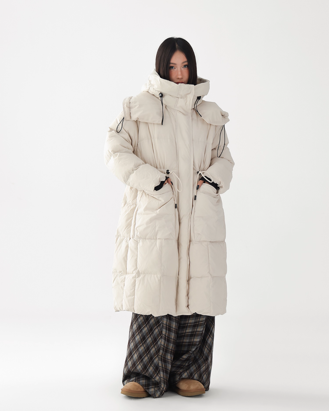 Stand Collar Down Long Coat ACS0331