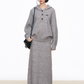 Tailored Jacket / Half-Button Long Sleeve Top / Knit Skirt WEO0062