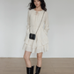 Round Neck Linen Long Sleeve Dress VAS0152