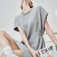 Waist Gather Sweatshirt Mini Dress FER0275