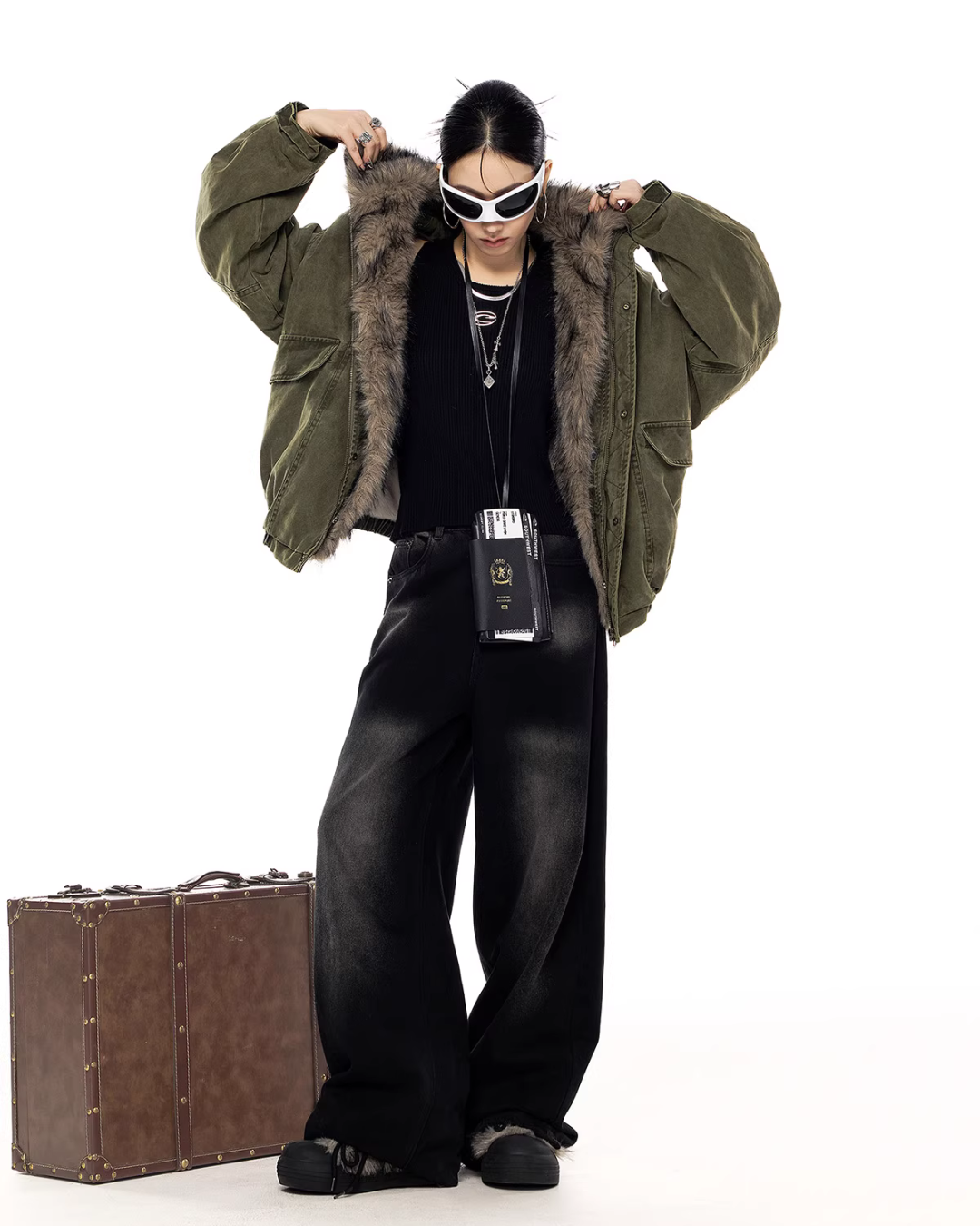 Vintage Fur Work Jacket ICM0112