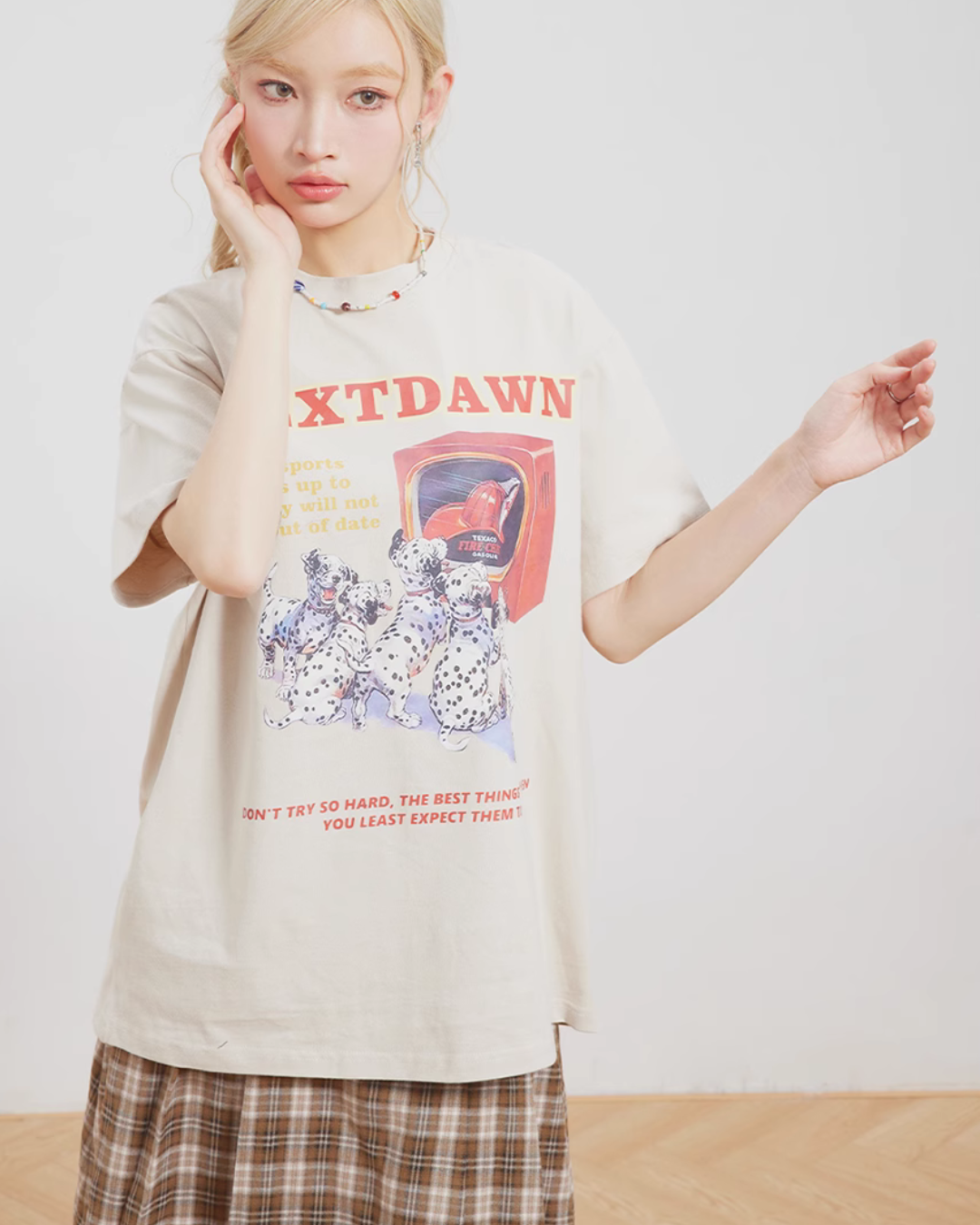 Dog Graphic Logo Print T-Shirt NXD0010