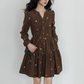 V-Neck Embroidered Shirt Dress VAS0169