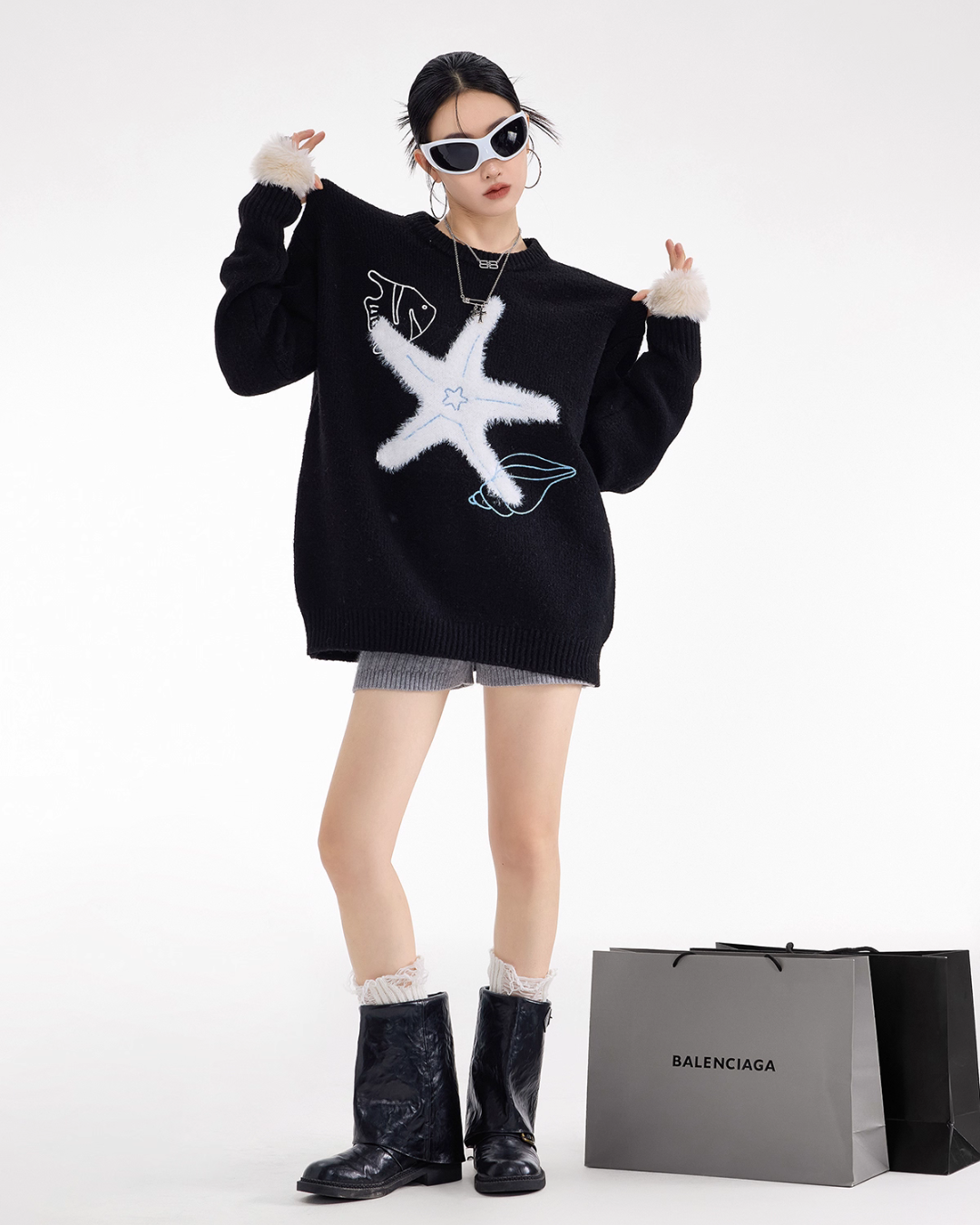 Starfish Round Neck Knit ICM0102