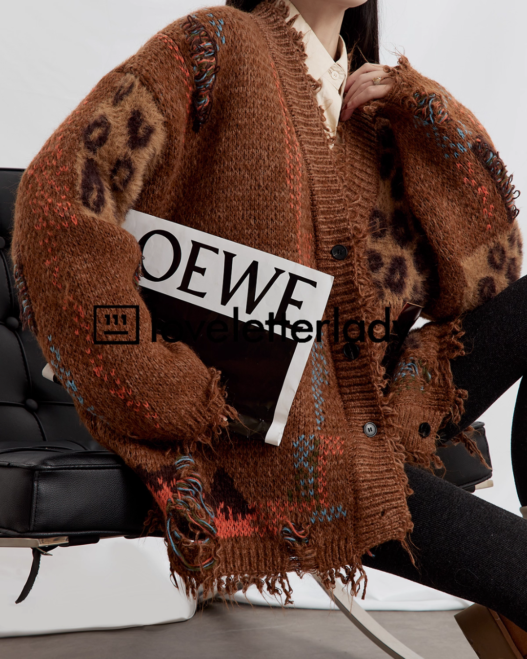 V-Neck Random Knit Cardigan LLA0537