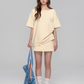 One Shoulder Sweat Top / Sweat Mini Skirt ASG0044