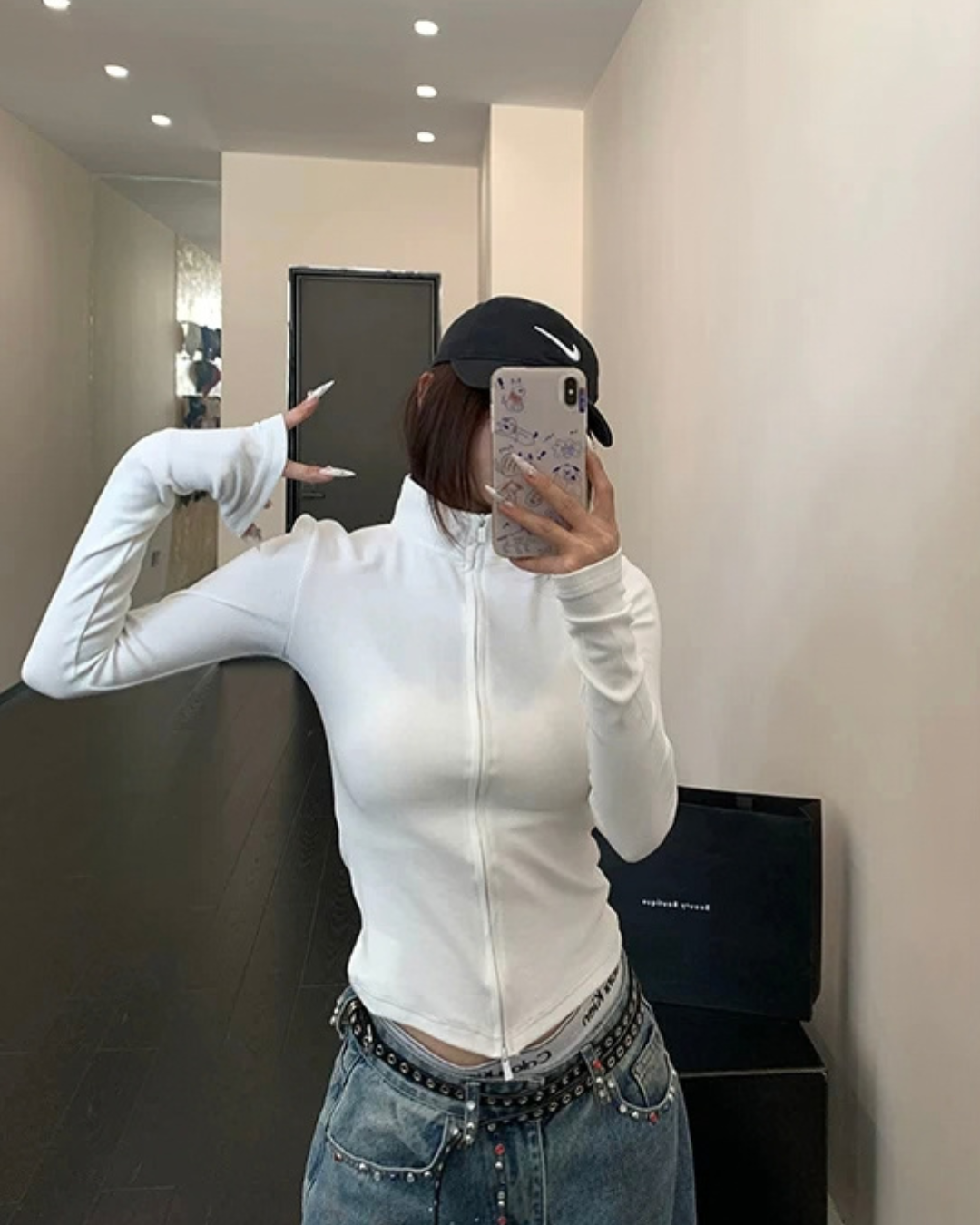 Cropped Slim Zip Jacket YLS1049