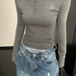 Half-Button Slim Top YLS1052