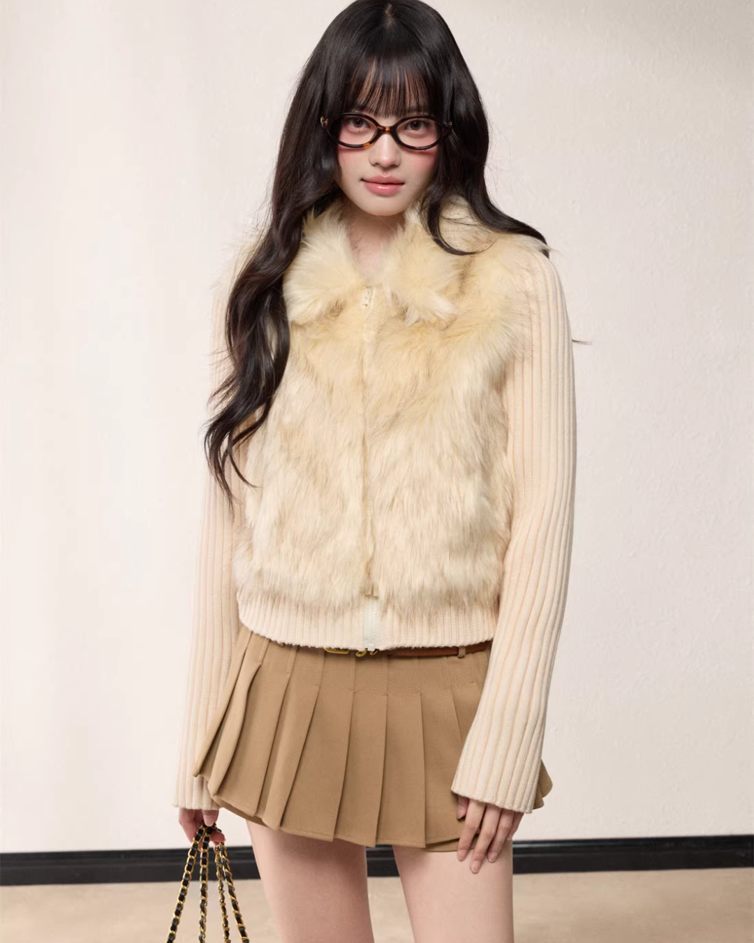Fur Docking Knit Jacket MST0002