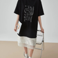 White Lace Docking T-Shirt Dress FER0187