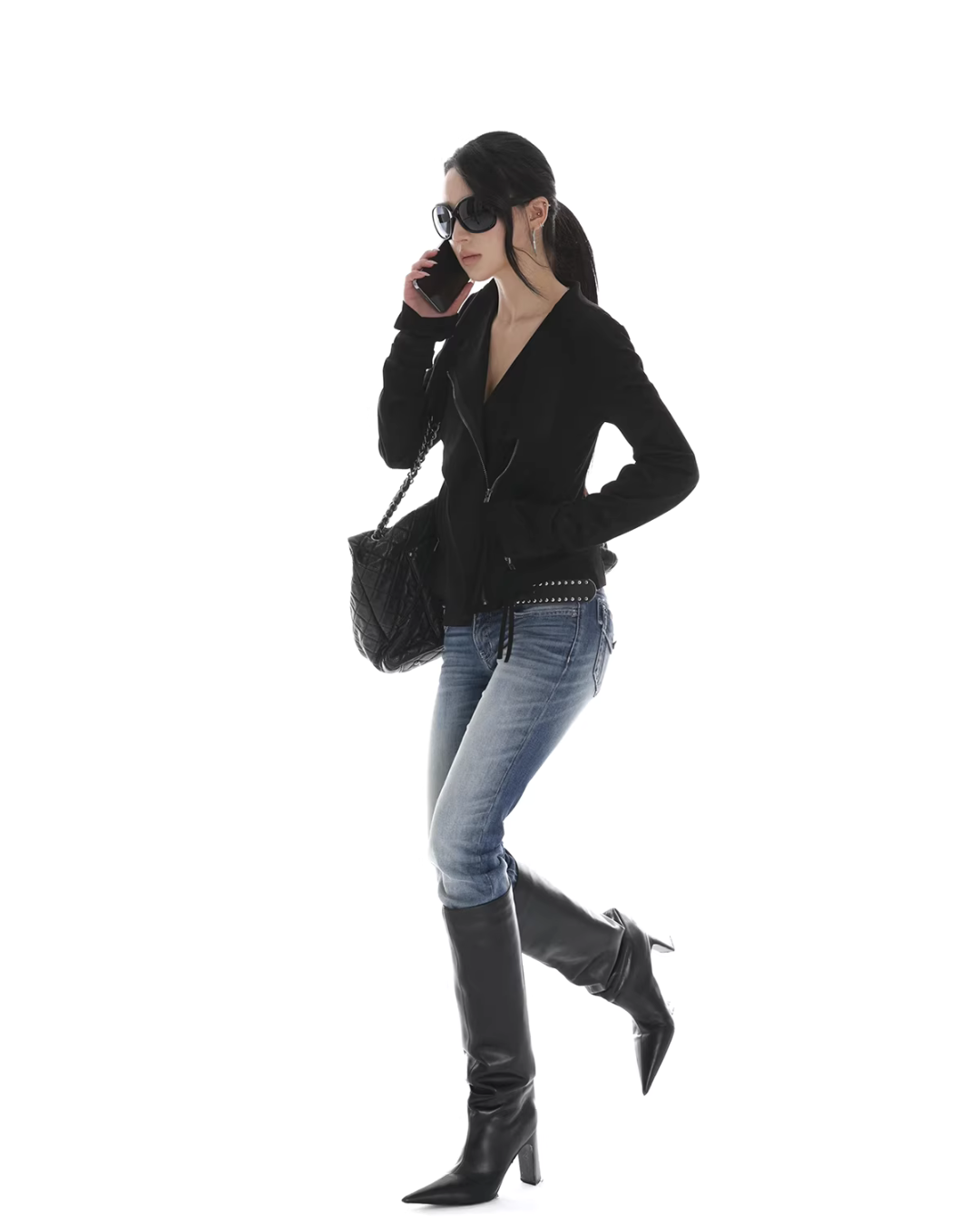 Suede Slim Short Jacket IMX0002