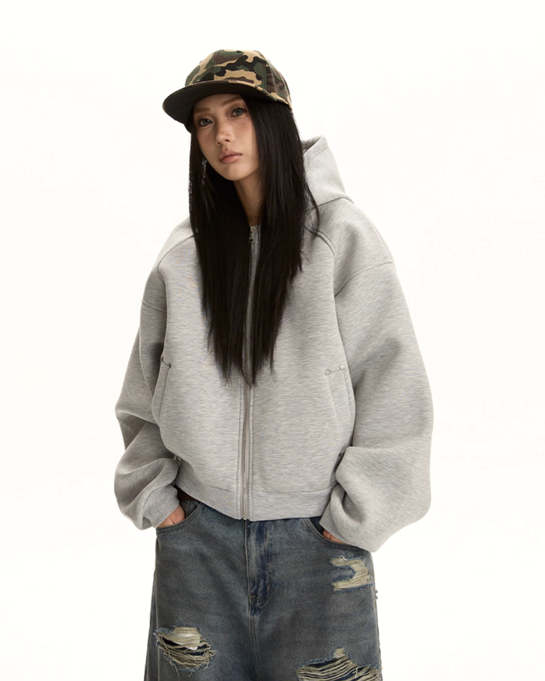 Loose Zip Hoodie VAT0006