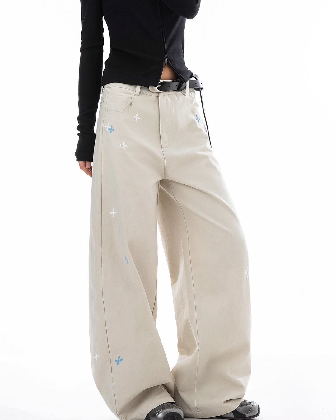 Vintage Embroidered Casual Pants ICM0097