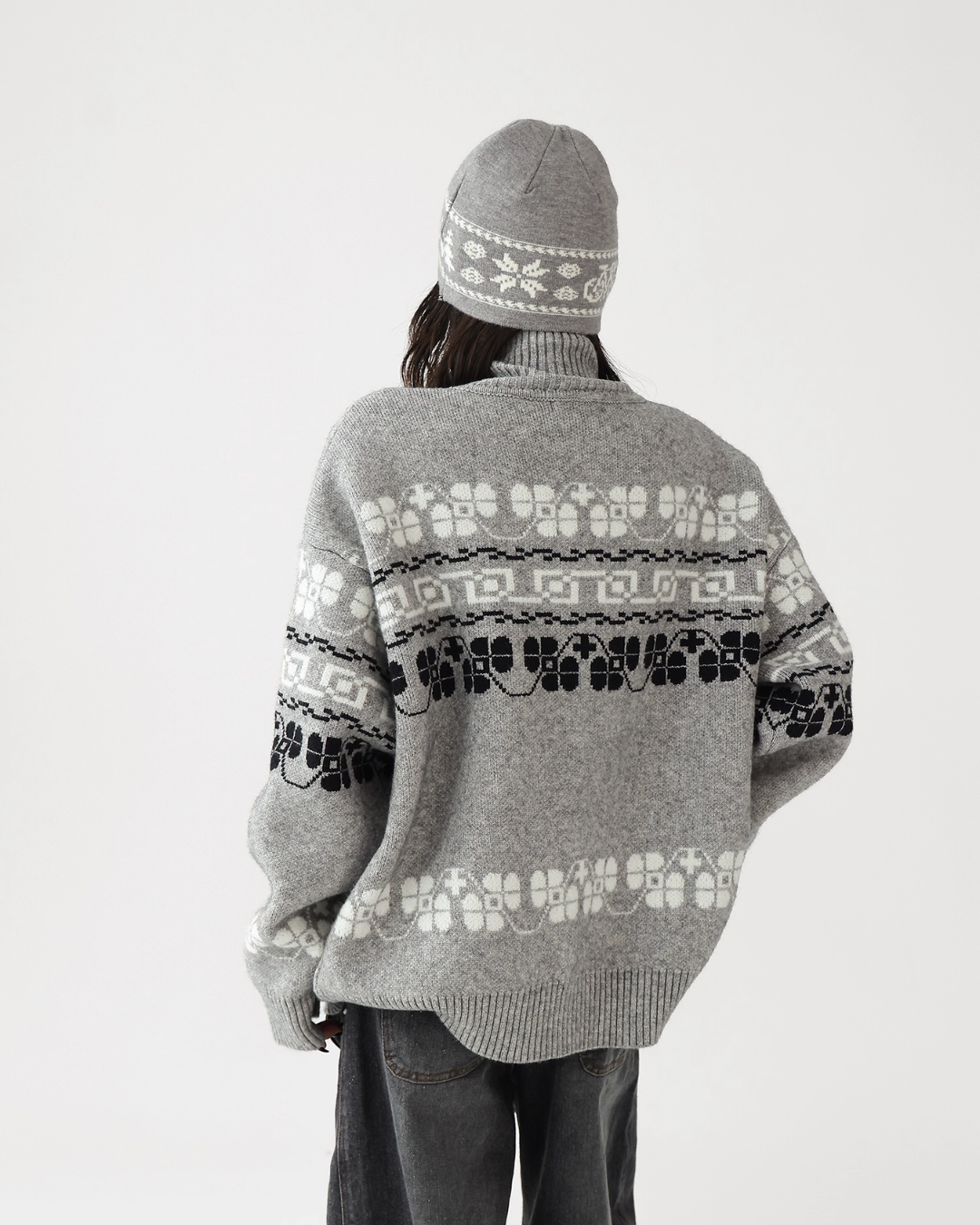 Jacquard High Neck Knit ACS0322