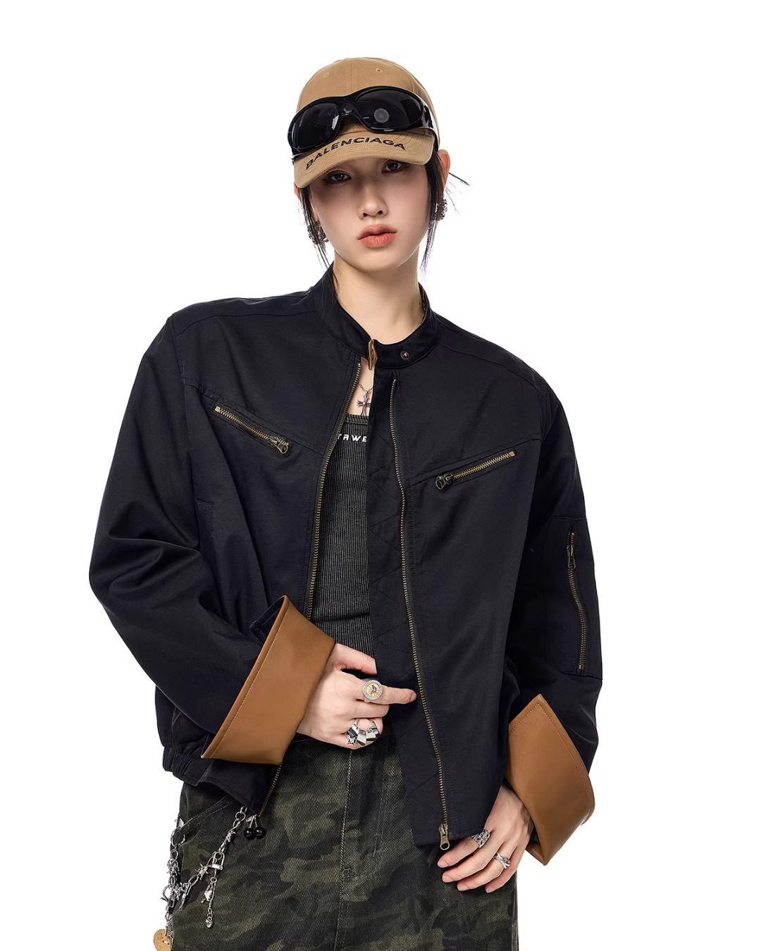 Zip Design Short Jacket ICM0084