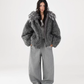 Fur Hood Knit Jacket ACS0357