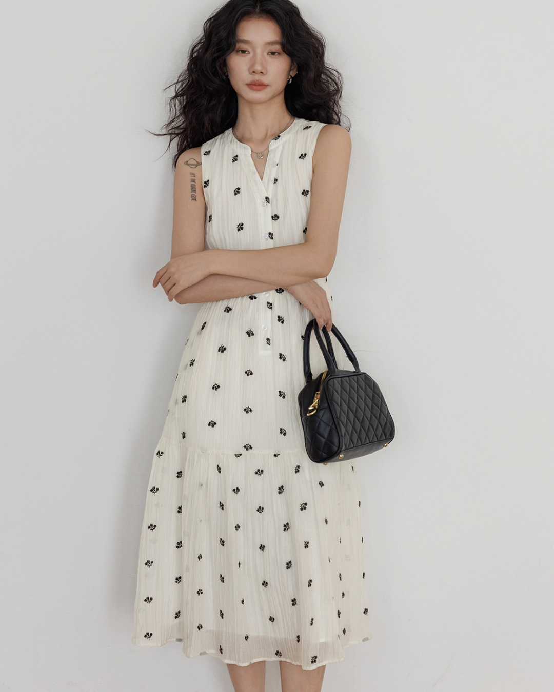 V-Neck Sleeveless Long Dress VAS0129