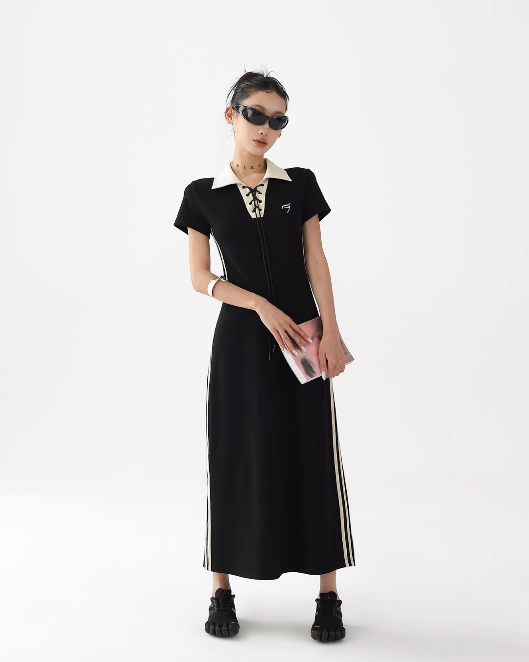 Lace-Up Side Line Dress ACS0365