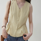 V-Neck Flare Stripe Vest VOE0004