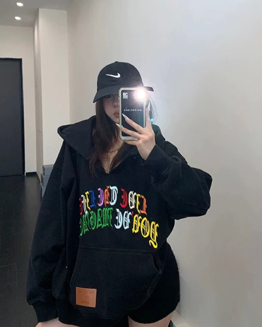 Key Neck Rainbow Logo Sweat Hoodie YLS1058