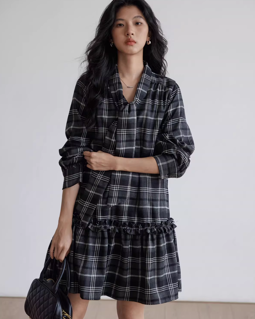 Vintage Plaid Dress VAS0186