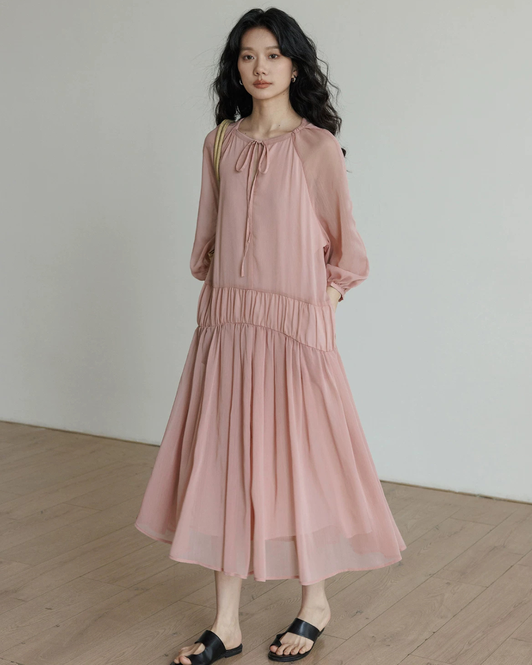 Feminine Tiered Long Dress VAS0197