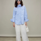 Rose Stripe Loose Shirt TEO0011
