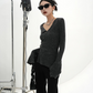 Asymmetry Knit Cardigan SRS0151