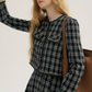 Plaid Tweed Jacket & Tweed Long Skirt SNT0010