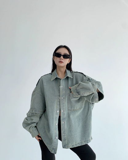 Vintage Blue Denim Shirt YLS0549